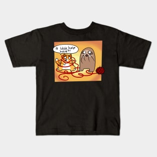 Tangled Cat Comic Kids T-Shirt